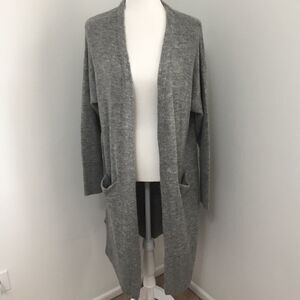 H&M Gray Longline Knit Cardigan